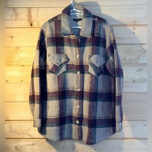 Charlie Plaid Shacket Jacket – XL